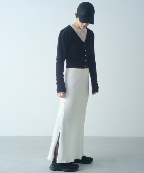 CODE A（コードエー）の「◆【Re】easy－fit long skirt（スカート・レディース・ホワイト/ブラック・38/36/34）」の12枚目の写真