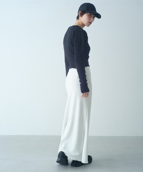CODE A（コードエー）の「◆【Re】easy－fit long skirt（スカート・レディース・ホワイト/ブラック・38/36/34）」の13枚目の写真