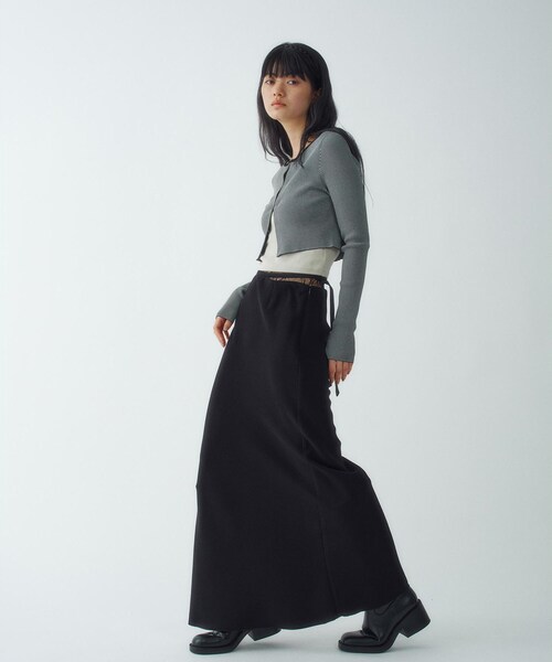 CODE A（コードエー）の「◆【Re】easy－fit long skirt（スカート・レディース・ホワイト/ブラック・38/36/34）」の14枚目の写真