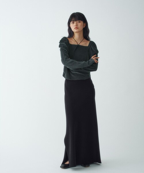 CODE A（コードエー）の「◆【Re】easy－fit long skirt（スカート・レディース・ホワイト/ブラック・38/36/34）」の15枚目の写真
