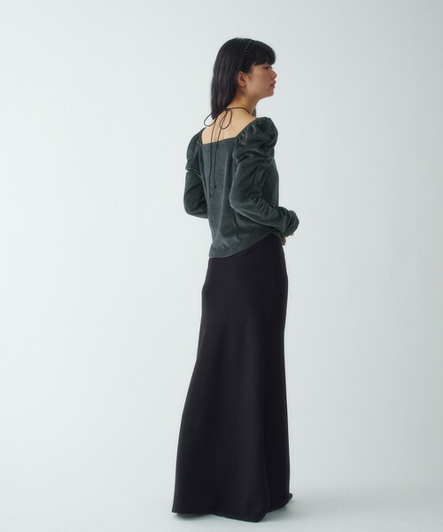 CODE A（コードエー）の「◆【Re】easy－fit long skirt（スカート・レディース・ホワイト/ブラック・38/36/34）」の4枚目の写真
