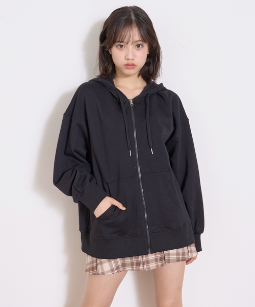 LOVETOXIC（ラブトキシック）の「【裏起毛】綿100%ZIPパーカ（パーカー・キッズ・ブラック/ホワイト系その他/グリーン・M:150cm/S:140cm/L:160cm/LL(170cm)）」の16枚目の写真