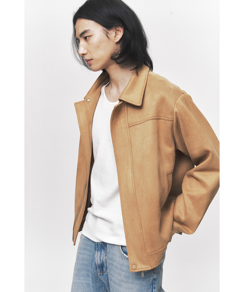BLACK MOMENT（ブラックモーメント）の「クラシックビーガンスエードジャケット[キャメル]（ブルゾン・メンズ・キャメル・MEDIUM/LARGE）」の8枚目の写真