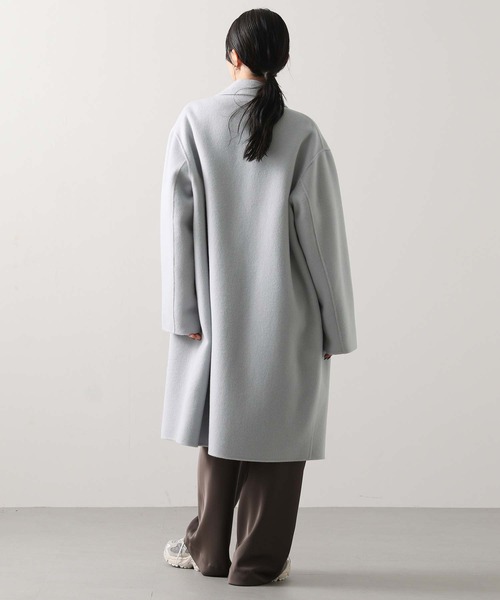 Gready Brilliant（グレディブリリアン）の「Ｗフェイスロングテーラーコート（その他アウター・レディース・アイボリー/サックスブルー/イエロー・38）」の10枚目の写真