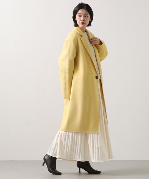 Gready Brilliant（グレディブリリアン）の「Ｗフェイスロングテーラーコート（その他アウター・レディース・アイボリー/サックスブルー/イエロー・38）」の16枚目の写真