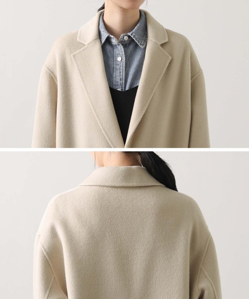 Gready Brilliant（グレディブリリアン）の「Ｗフェイスロングテーラーコート（その他アウター・レディース・アイボリー/サックスブルー/イエロー・38）」の19枚目の写真