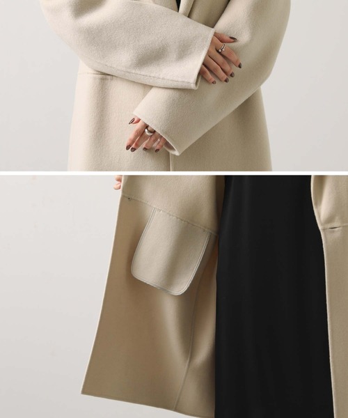 Gready Brilliant（グレディブリリアン）の「Ｗフェイスロングテーラーコート（その他アウター・レディース・アイボリー/サックスブルー/イエロー・38）」の21枚目の写真