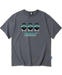 ミントキャンディベアロゴTシャツ - グレー