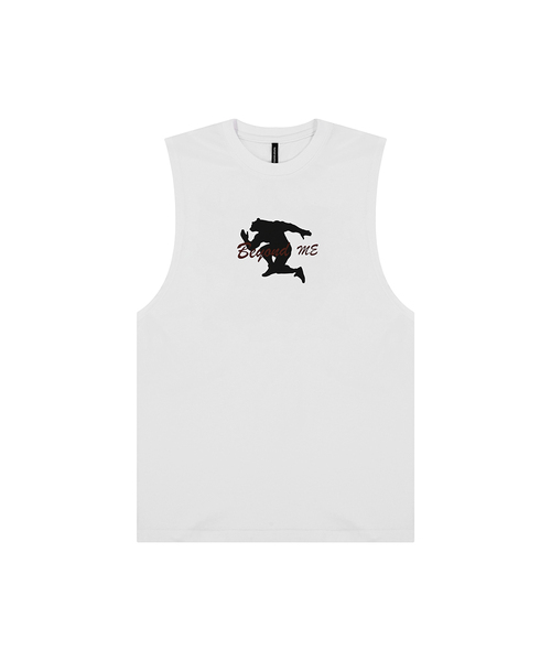 BARBELLWORKS（バーベルワークス）の「シェドウベアスリーブレス（Tシャツ/カットソー・メンズ・ホワイト/ブラック・LARGE/X-LARGE）」の2枚目の写真