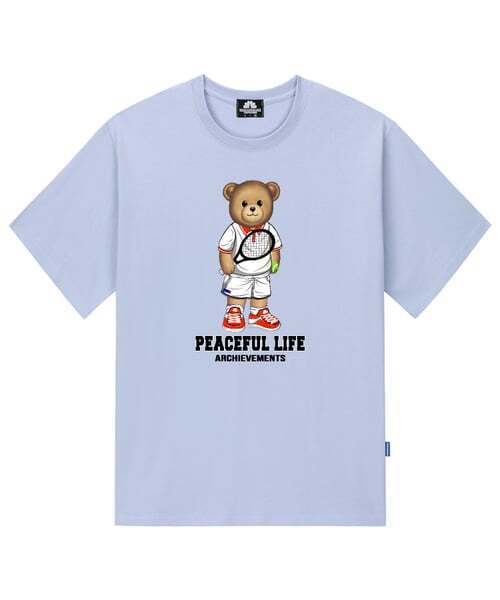 TRIPSHION(トリップション)の「TENNIS STANDING BEAR Tシャツ - パープル(Tシャツ/カットソー・メンズ・その他・LARGE/MEDIUM/X-LARGE)」の1枚目の写真