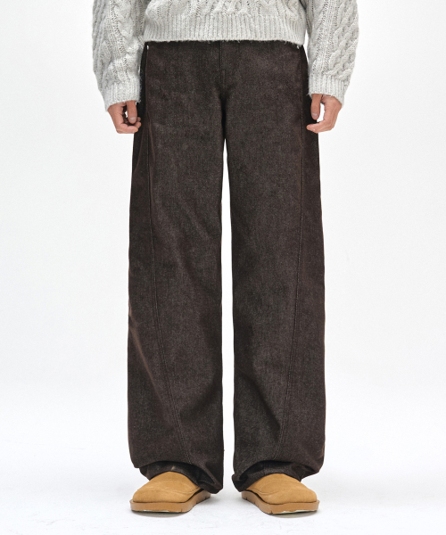 DECET(デケト)の「Curved Wide Jeans DCPT033CPBrown(デニムパンツ・レディース・その他・26/28/30/32/34)」の8枚目の写真
