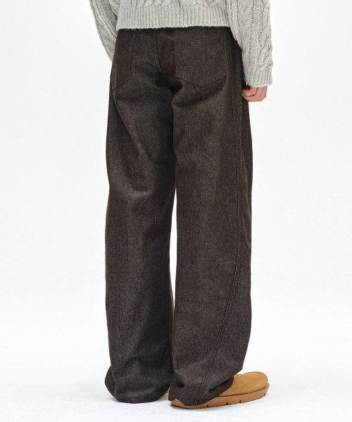 DECET(デケト)の「Curved Wide Jeans DCPT033CPBrown(デニムパンツ・レディース・その他・26/28/30/32/34)」の10枚目の写真