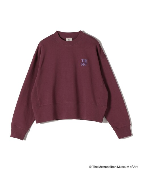 SHIPS Colors(シップス カラーズ)の「SHIPS Colors:The Met コラボ エンブロイダリー ボクシー スウェット 2(スウェット・レディース・ワイン/グレー/ダークグレー・ONE SIZE)」の4枚目の写真