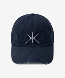 YUNSE（ユンセ）の「ヘッチダメージキャップ（ネイビー）（キャップ）」