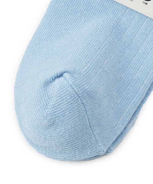 SHOO・LA・RUE（シューラルー）の「二重履き口バックリボンクルー丈ソックス（ソックス/靴下・キッズ・アイボリー/サックスブルー/ブラック・75/79）」の5枚目の写真