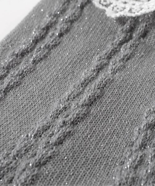 apres les cours(アプレレクール)の「スカラップレースソックス(ソックス/靴下・キッズ・オフホワイト/グレー・21/18/15 /12)」の4枚目の写真