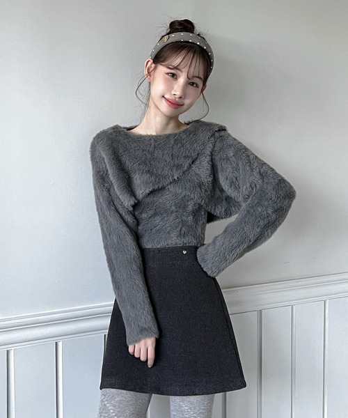by muni:r(バイ ムニール)の「シルバーチャームミニスカート(スカート・レディース・グレー/アイボリー・SMALL/MEDIUM)」の16枚目の写真