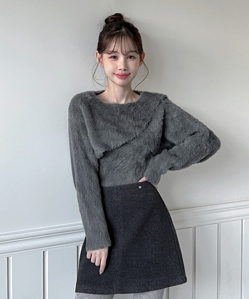 by muni:r(バイ ムニール)の「シルバーチャームミニスカート(スカート・レディース・グレー/アイボリー・SMALL/MEDIUM)」の21枚目の写真