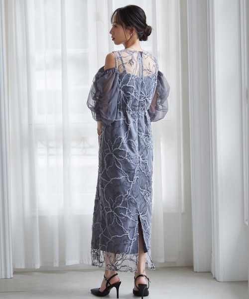 anne by RANAN(anne by RANAN)の「【3WAY/袖取り外し可能】フェザーレースドレス 結婚式 お呼ばれ オケージョンドレス(ドレス・レディース・グレー/ピンク/ブラック系・L/LL/M)」の11枚目の写真