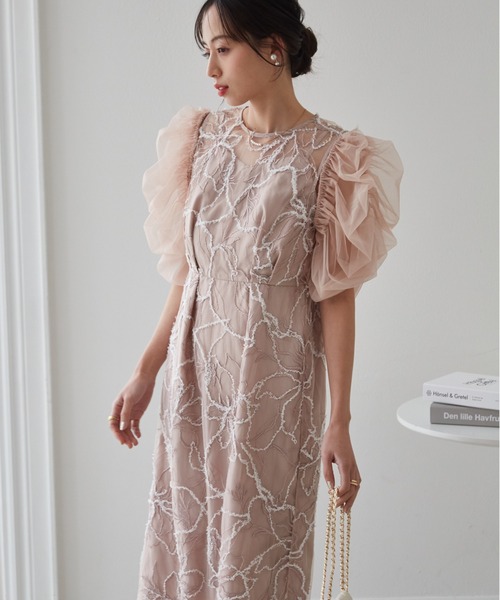 anne by RANAN(anne by RANAN)の「【3WAY/袖取り外し可能】フェザーレースドレス 結婚式 お呼ばれ オケージョンドレス(ドレス・レディース・グレー/ピンク/ブラック系・L/LL/M)」の15枚目の写真