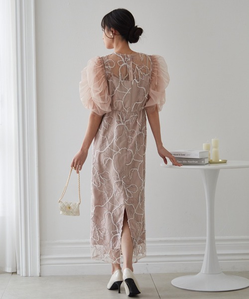 anne by RANAN(anne by RANAN)の「【3WAY/袖取り外し可能】フェザーレースドレス 結婚式 お呼ばれ オケージョンドレス(ドレス・レディース・グレー/ピンク/ブラック系・L/LL/M)」の19枚目の写真