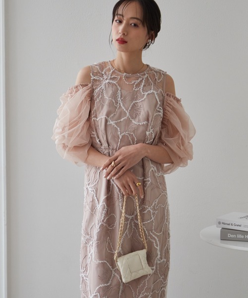 anne by RANAN(anne by RANAN)の「【3WAY/袖取り外し可能】フェザーレースドレス 結婚式 お呼ばれ オケージョンドレス(ドレス・レディース・グレー/ピンク/ブラック系・L/LL/M)」の21枚目の写真