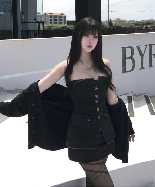 OPUS 0012(オーパス0012)の「Op. 07 TYPA DENIM TOP BLACK(その他トップス・レディース・その他・FREE)」の4枚目の写真