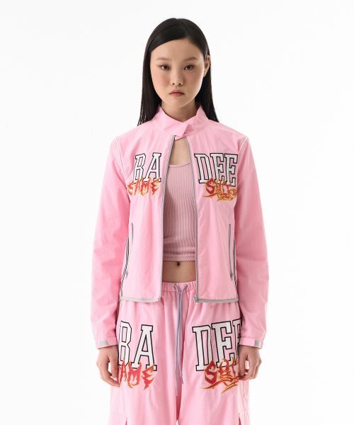 Line Track Jacket Pink
