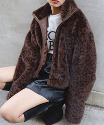 CECIL McBEE（セシルマクビー）の「MIXシャギーレオパード柄ジャケット（その他アウター）」