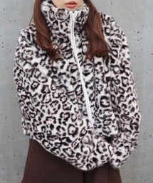 CECIL McBEE | MIXシャギーレオパード柄ジャケット(その他アウター)