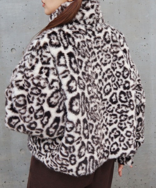 CECIL McBEE（セシルマクビー）の「MIXシャギーレオパード柄ジャケット（その他アウター・レディース・オフホワイト/ブラウン・MEDIUM/LARGE）」の12枚目の写真