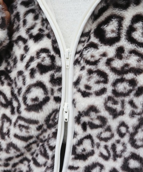 CECIL McBEE（セシルマクビー）の「MIXシャギーレオパード柄ジャケット（その他アウター・レディース・オフホワイト/ブラウン・MEDIUM/LARGE）」の14枚目の写真
