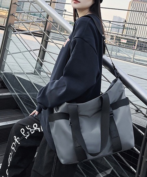 WESTBOY(ウエストボーイ)の「大容量 ユニセックス 軽量 ナイロン トートショルダーバッグ WO25W10BG11(トートバッグ・メンズ・ブラック/グレー・FREE)」の17枚目の写真