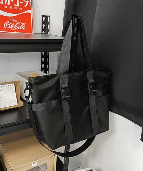 WESTBOY(ウエストボーイ)の「大容量 ユニセックス 軽量 ナイロン トートショルダーバッグ WO25W10BG11(トートバッグ・メンズ・ブラック/グレー・FREE)」の20枚目の写真