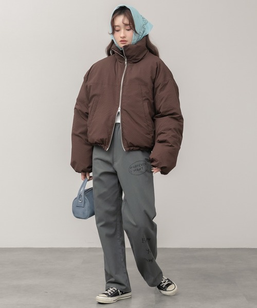 セール】パディングショートダウンジャケット / ブラック ブラウン