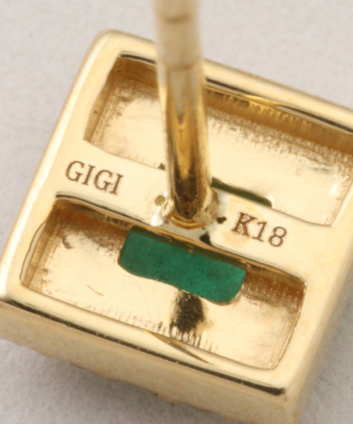 IENA（イエナ）の「GIGI/ジジ Classic square earring ピアス(両耳) I10059（ピアス（両耳用）・レディース・グリーン・FREE）」の4枚目の写真