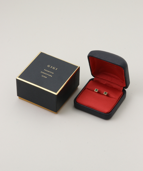 IENA（イエナ）の「GIGI/ジジ Classic square earring ピアス(両耳) I10059（ピアス（両耳用）・レディース・グリーン・FREE）」の6枚目の写真