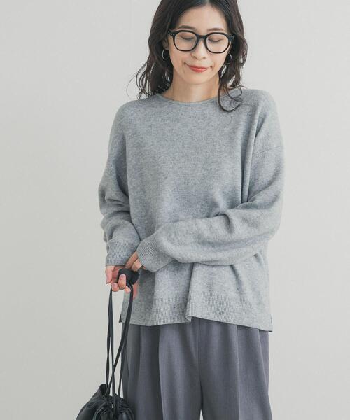 URBAN RESEARCH DOORS（アーバンリサーチドアーズ）の「ボートネックスムースプルオーバー（ニット/セーター・レディース・オフホワイト/パープル系その他/ブルー系その他/グレー・FREE）」の15枚目の写真