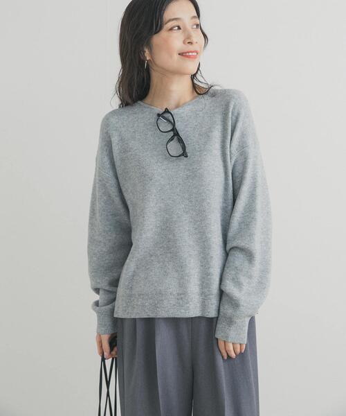 URBAN RESEARCH DOORS（アーバンリサーチドアーズ）の「ボートネックスムースプルオーバー（ニット/セーター・レディース・オフホワイト/パープル系その他/ブルー系その他/グレー・FREE）」の16枚目の写真