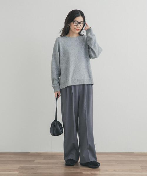 URBAN RESEARCH DOORS（アーバンリサーチドアーズ）の「ボートネックスムースプルオーバー（ニット/セーター・レディース・オフホワイト/パープル系その他/ブルー系その他/グレー・FREE）」の18枚目の写真