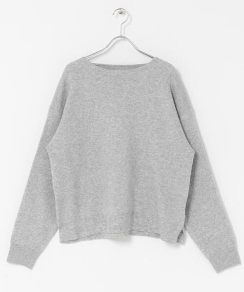 URBAN RESEARCH DOORS（アーバンリサーチドアーズ）の「ボートネックスムースプルオーバー（ニット/セーター・レディース・オフホワイト/パープル系その他/ブルー系その他/グレー・FREE）」の19枚目の写真