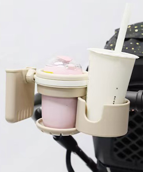 CALIFORNIA OUTFITTERS(カリフォルニア アウトフィッターズ)の「12D27-TJ カート用 ドリンクホルダー(ベビーカー/ベビーカー用品・レディース・ベージュ/ブラック・ONESIZE)」の3枚目の写真