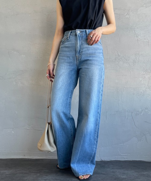 Levi's(���[�o�C�X)��[LEVI�fS/���[�o�C�X] RIBCAGE ���C�h�V���G�b�g �n�C���C�Y�X�g���[�g�f�j��(�f�j���p���c)