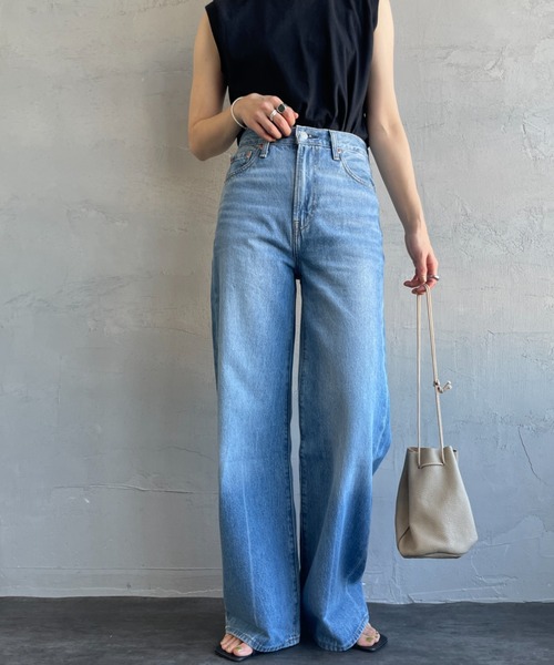 Levi's（リーバイス）の「[LEVI’S/リーバイス] RIBCAGE ワイドシルエット ハイライズストレートデニム（デニムパンツ・レディース・ライトインディゴブルー・25/24/27/26/23）」の7枚目の写真