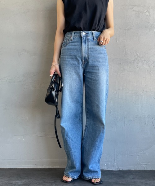 Levi's（リーバイス）の「[LEVI’S/リーバイス] RIBCAGE ワイドシルエット ハイライズストレートデニム（デニムパンツ・レディース・ライトインディゴブルー・25/24/27/26/23）」の15枚目の写真