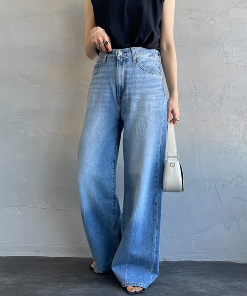 Levi's（リーバイス）の「[LEVI’S/リーバイス] RIBCAGE ワイドシルエット ハイライズストレートデニム（デニムパンツ・レディース・ライトインディゴブルー・25/24/27/26/23）」の18枚目の写真