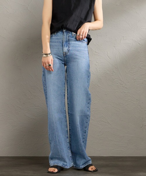 LEVI'S/リーバイス] RIBCAGE ワイドシルエット ハイライズストレート