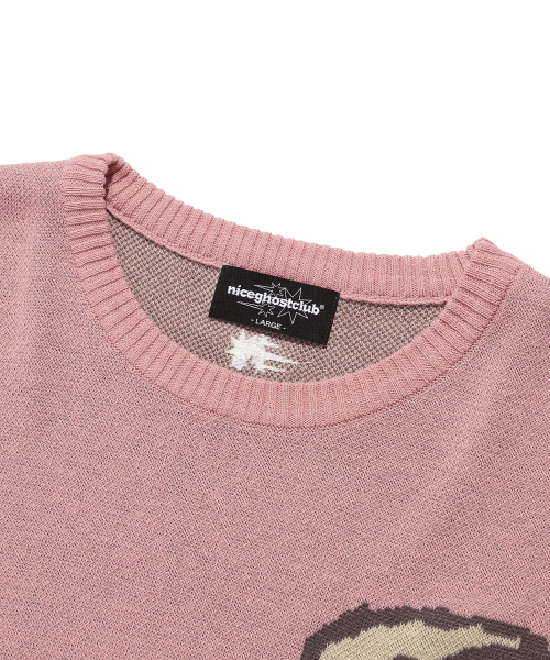 NICE GHOST CLUB(ナイスゴーストクラブ)の「KIDNAPPING BIG BIG KNIT TEE_DUST PINK(NG2EMUK604A)(ニット/セーター・レディース・その他・S/M/L)」の3枚目の写真