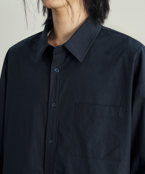 ROTEMBER（ローテンバー）の「ナチュラルウォッシュ60番手コットンシャツ[MIDNIGHT NAVY]（シャツ/ブラウス・メンズ・その他・MEDIUM/LARGE/X-LARGE）」の4枚目の写真