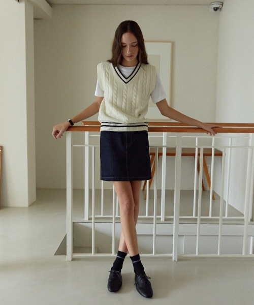 depound（デパウンド）の「デニムミニスカート[インディゴ]（スカート・レディース・その他・SMALL/MEDIUM）」の2枚目の写真